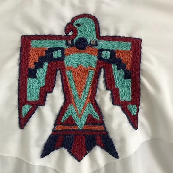 Hand Embroidered 1980s Wrangler Western Shirt - Picture 4 of 8